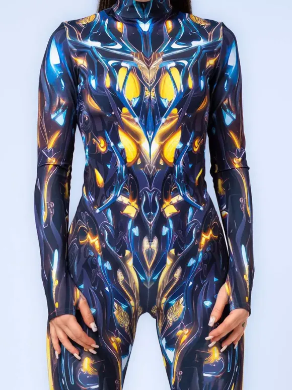 Combinaisons zentai motifs Halloween Combinaison zentai pour femme style punk hyun couleur