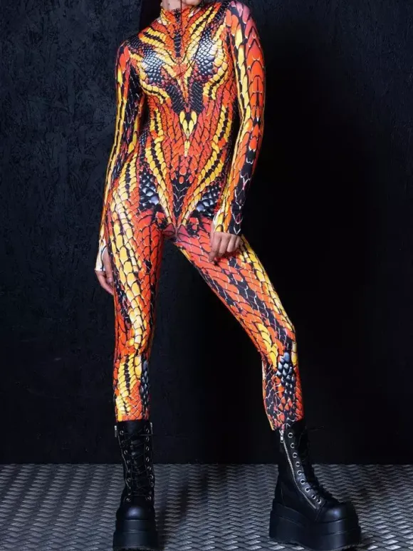 Combinaisons zentai motifs Halloween Combinaison zentai pour femme style punk hyun couleur