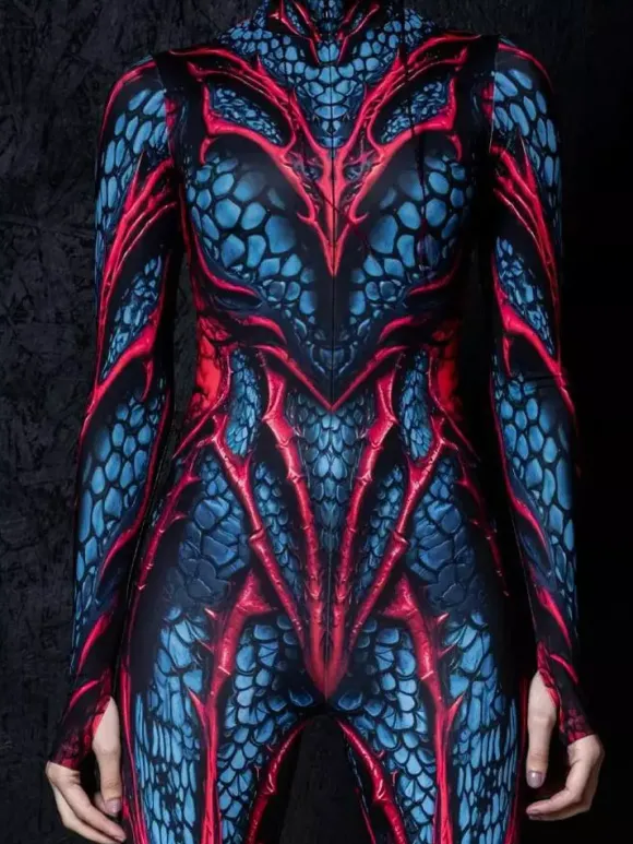 Combinaisons zentai motifs Halloween Combinaison sexy pour femme couleur unie pour Halloween sport taille haute cosplay
