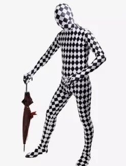 Combinaisons zentai motifs Toussaint Cosplay Costume de zentai enveloppé unisexe en lycra spandex multicolore écossais Déguisements Halloween