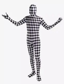 Combinaisons zentai motifs Toussaint Cosplay Costume de zentai enveloppé unisexe en lycra spandex multicolore écossais Déguisements Halloween