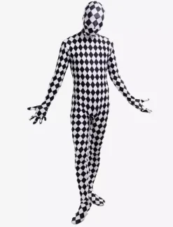 Combinaisons zentai motifs Toussaint Cosplay Costume de zentai enveloppé unisexe en lycra spandex multicolore écossais Déguisements Halloween