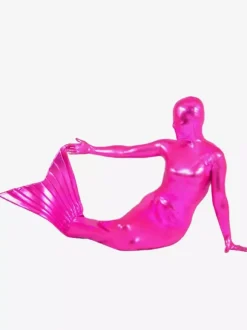 Combinaisons zentai sirène Or brillant métallique Mermaid costume