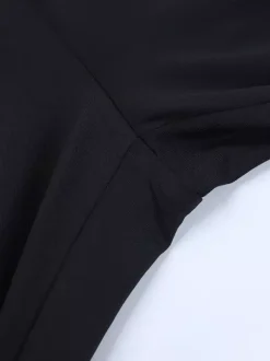 Combinaison évasée à lacets pour femme - Combinaison moulante à manches longues en dentelle florale gothique noire - Tenue de soirée printanière 2026