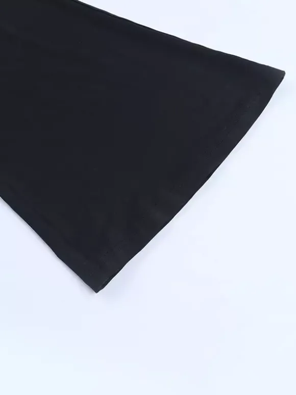 Combinaison évasée à lacets pour femme - Combinaison moulante à manches longues en dentelle florale gothique noire - Tenue de soirée printanière 2026