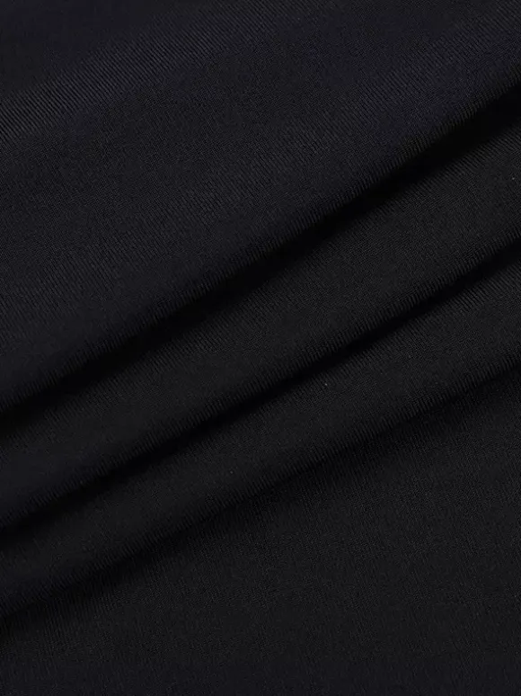 Combinaison évasée à lacets pour femme - Combinaison moulante à manches longues en dentelle florale gothique noire - Tenue de soirée printanière 2026