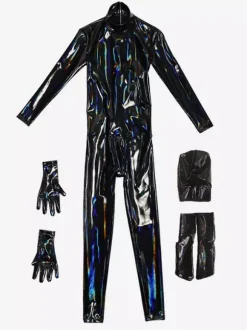 Combinaison Zentai Catsuit Ammonia pour homme Combinaison intégrale en cuir verni