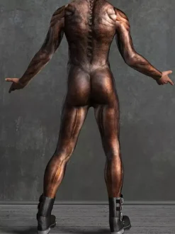 Combinaison zentai à motifs body simulant la peau couleur chair combinaison musculaire imprimée en 3D pour tout le corps