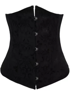 Corset & Bustier Sous-vêtements Femmes Coupe Cintrée Décors avec Boulces Métales Unicolore Sexy