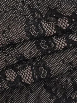 Corset en dentelle florale pour femme - Bustier noir d'inspiration gothique - Tenue de soirée estivale 2026
