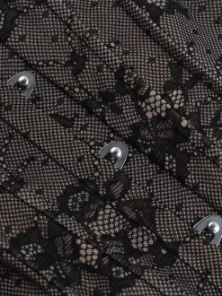 Corset en dentelle florale pour femme - Bustier noir d'inspiration gothique - Tenue de soirée estivale 2026