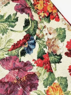 Corset bleu rétro sans manches imprimé coupe ajustée