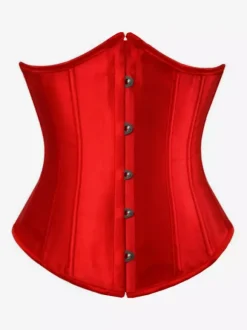 Corset gainant long vintage uni lacé au dos
