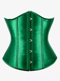 Corset gainant long vintage uni lacé au dos