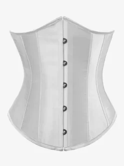 Corset gainant long vintage uni lacé au dos