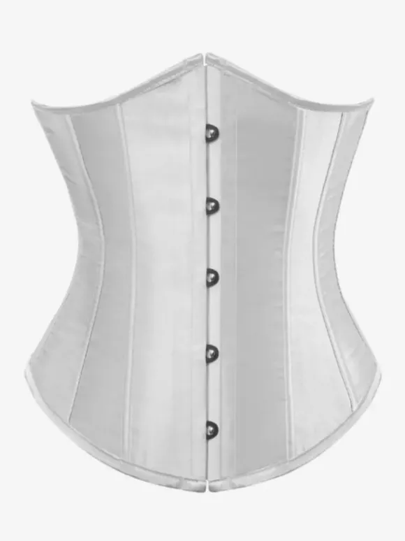Corset gainant long vintage uni lacé au dos