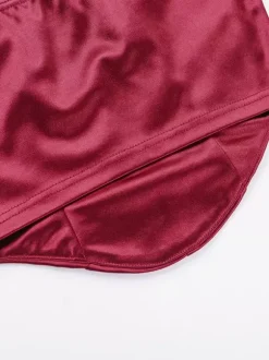 Corset pour femme - Bustier-camisole en satin à décolleté plongeant en V - Soirée d'été en boîte de nuit 2026