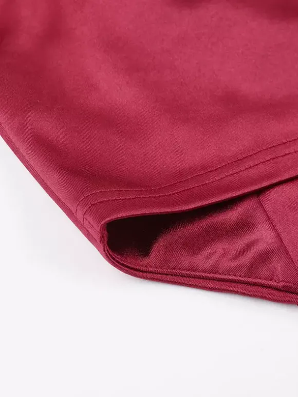 Corset pour femme - Bustier-camisole en satin à décolleté plongeant en V - Soirée d'été en boîte de nuit 2026