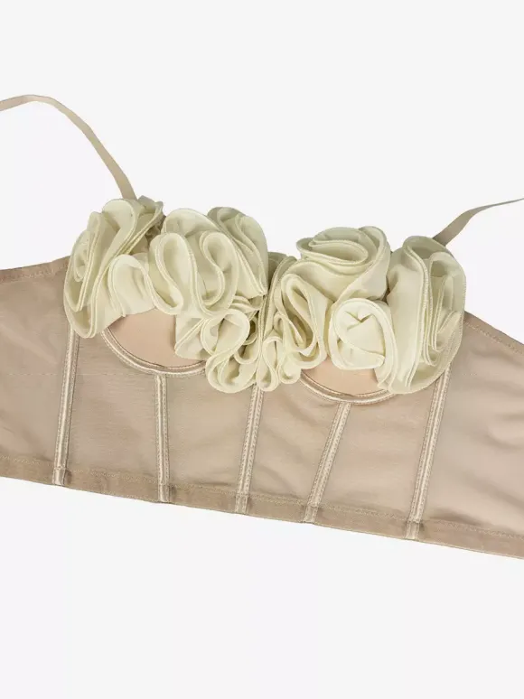 Corsets noirs et rouges sexy sans manches et bustiers coupe ajustée à fleurs