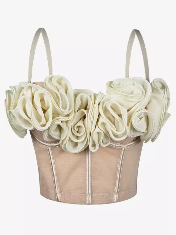 Corsets noirs et rouges sexy sans manches et bustiers coupe ajustée à fleurs