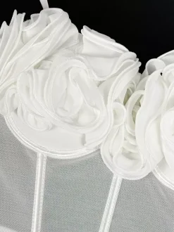 Corsets noirs et rouges sexy sans manches et bustiers coupe ajustée à fleurs