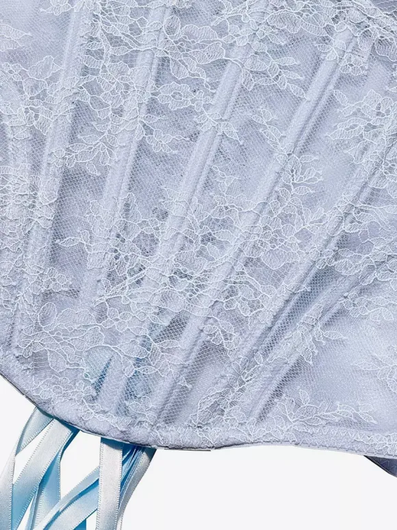 Corsets noirs sexy sans manches et bustiers en dentelle coupe ajustée