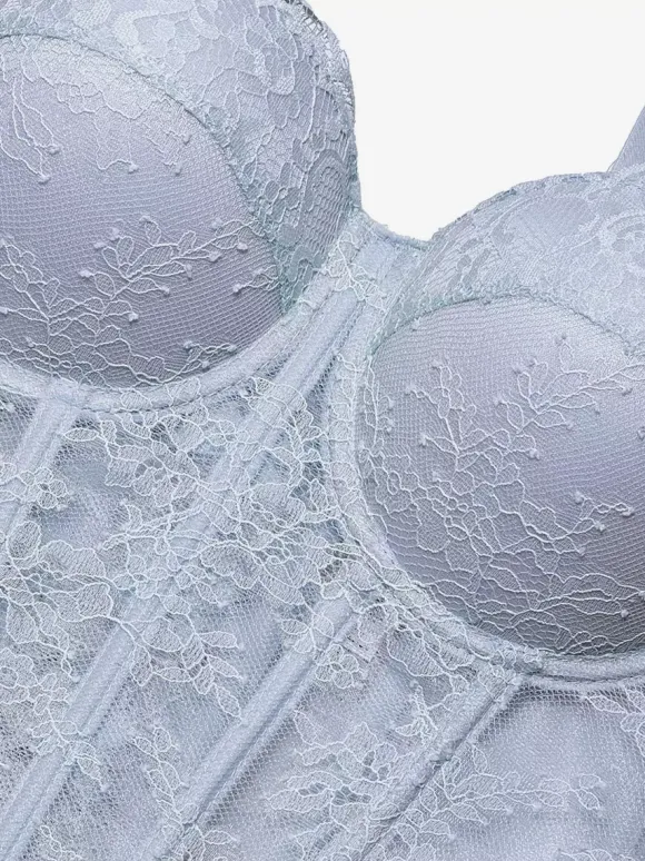 Corsets noirs sexy sans manches et bustiers en dentelle coupe ajustée