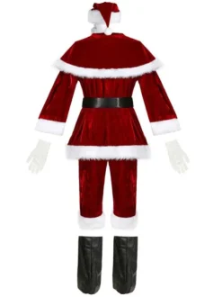 Cosplay de Père Noël Costume Déguisement Cadeau Noël Soirée Déguisement Cosplay Ensemble