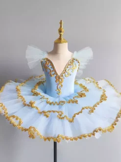 Costume de ballerine pour spectacle de ballet avec tutu de fée papillon