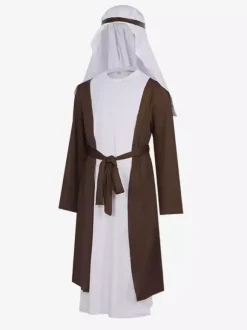 Costume De Berger Arabe Du Moyen-Orient De Dubaï Costume D'aîné Déguisement De Fête D'halloween