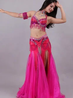 Costume de danse du ventre Costume de danse Bollywood à paillettes
