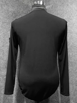 Costume De Danse Latine Homme Top Manches Longues Transparentes Sexy