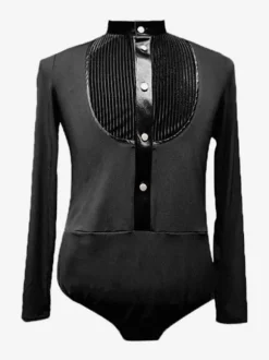Costume De Danse Latine Homme Top Manches Longues Transparentes Sexy