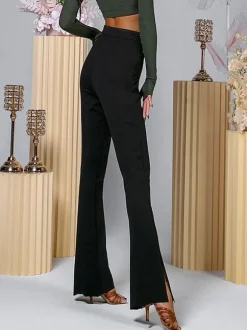 Costume de danse latine marron café pantalon en Polyester pour femmes Costume de danse latine élégant