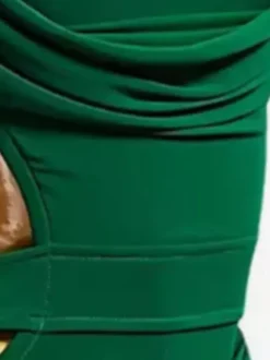 Costume de danse latine vert femmes Sexy Lycra Spandex robe Costume de danse