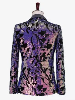 Costume de scène à paillettes pour hommes manches longues Costumes rétro