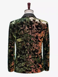 Costume de scène à paillettes pour hommes manches longues Costumes rétro