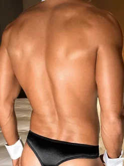 Costume de serveur sexy pour homme pantalon à cravate tenue de boîte de nuit en polyester