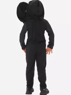Costume de squelette d'Halloween pour enfants masque à deux têtes et combinaison tenue de scène