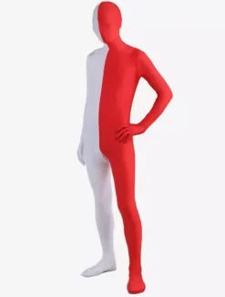 Costume de zentai combinaison enveloppé unisexe en lycra spandex avec patchwork Déguisements Halloween