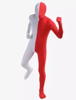 Costume de zentai combinaison enveloppé unisexe en lycra spandex avec patchwork Déguisements Halloween