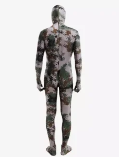 Costume de zentai enveloppé unisexe en lycra spandex multicolore de camouflage Halloween