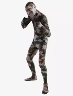 Costume de zentai enveloppé unisexe en lycra spandex multicolore de camouflage Halloween
