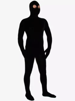 Costume de Zentai noir en velvet de fibre élastique Déguisements Halloween