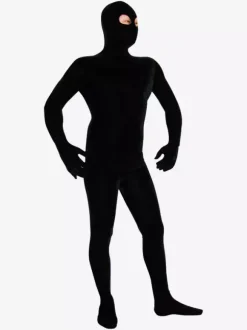 Costume de Zentai noir en velvet de fibre élastique Déguisements Halloween
