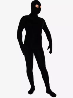 Costume de Zentai noir en velvet de fibre élastique Déguisements Halloween