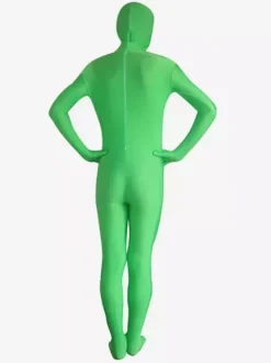 Costume de zentai vert en lycra spandex enveloppé Halloween