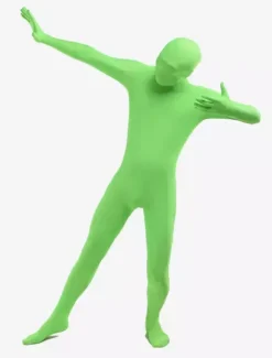 Costume de zentai vert unicolore enveloppé Déguisements Halloween