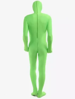 Costume de zentai vert unicolore enveloppé Déguisements Halloween