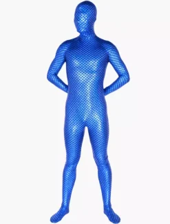Costume de zentai métallisé à motif écaille Déguisements Halloween